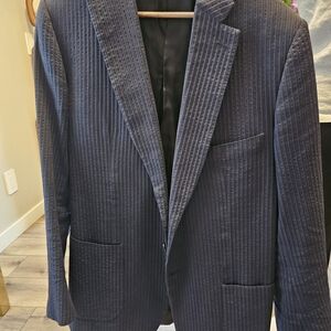 Isaia Blue Sport Coat Classic Wool Blend